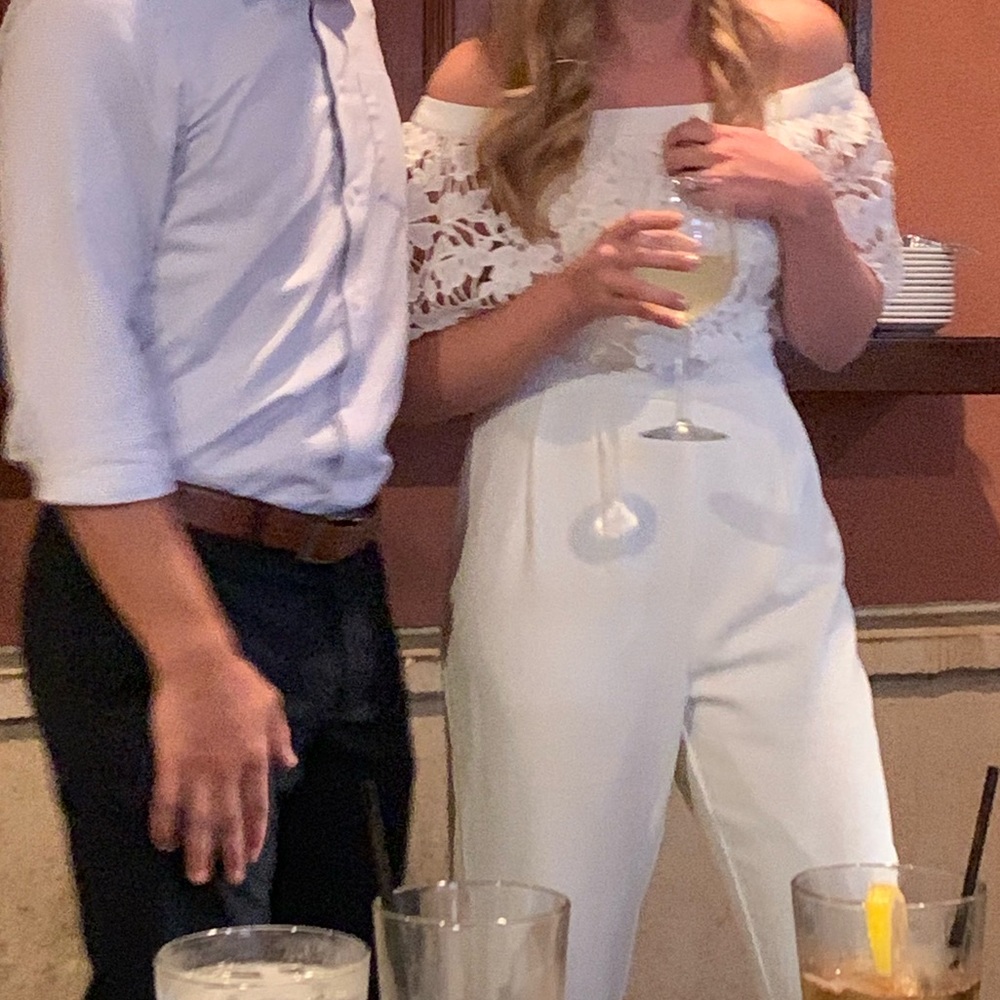Nordstrom white lace jumpsuit